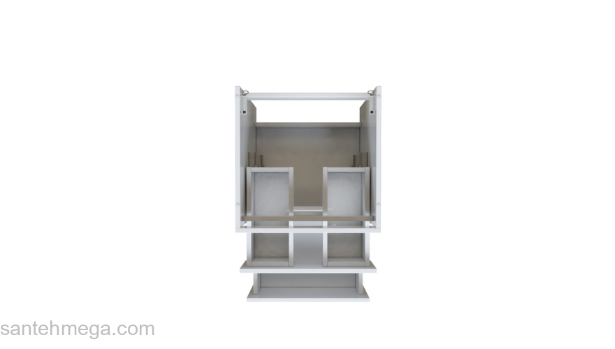 Тумба напольная для стиральной машины с ящиками 110 см белая Optima Home IDDIS OPH110Bi95. Фото