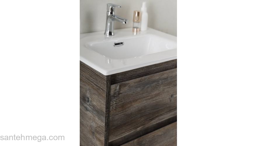 Тумба под раковину подвесная BELBAGNO KRAFT 39-600/390-2C-SO-PP Pino Pasadena. Фото
