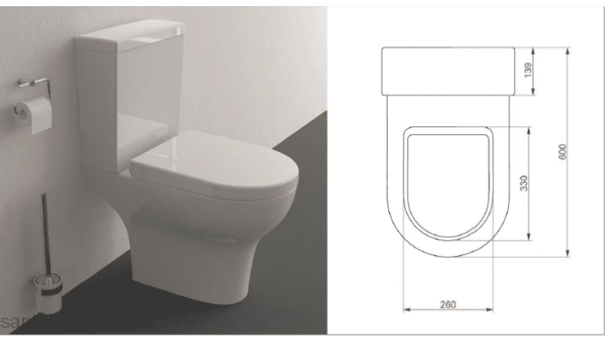 Унитаз напольный Vitra Zentrum 9012B003-7204. Фото