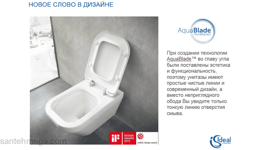Унитаз подвесной IDEAL STANDARD Connect AquaBlade E047901. Фото