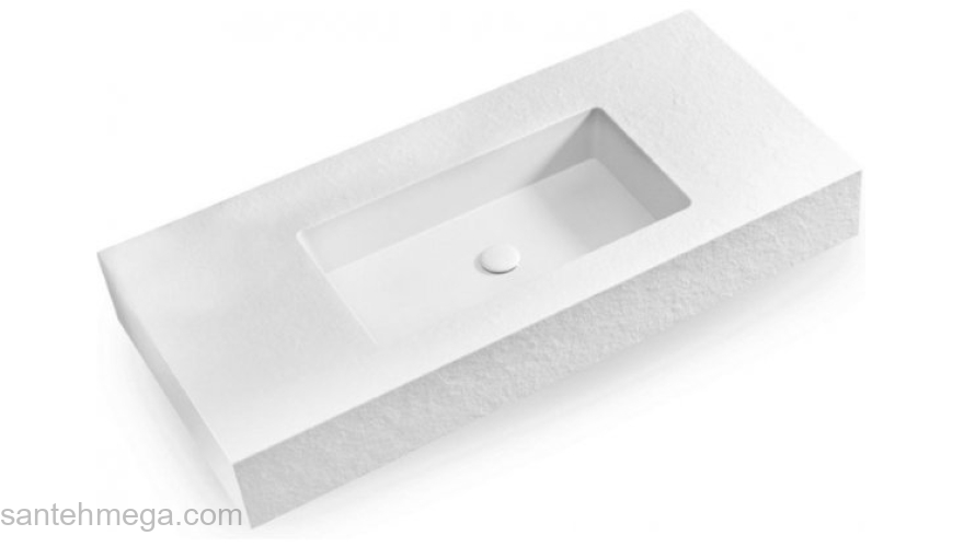 Раковина ACQUABELLA COLEZZIONI 100х47 ENCIMERA.INTEGRA_CF_SLATE_100_BIANCO_0. Фото
