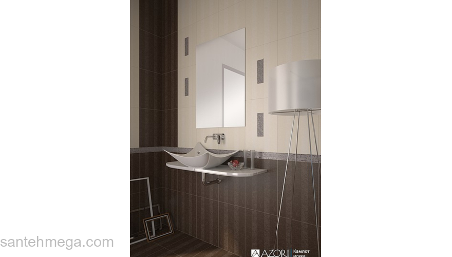 Azori 502531201 Плитка облицовочная Камлот 278х405 бьянка. Фото