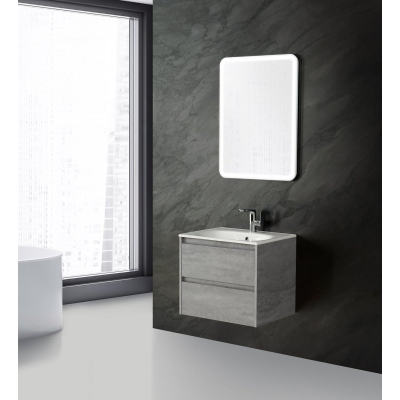 Тумба под раковину подвесная BELBAGNO KRAFT-700-2C-SO-CG Cemento Grigio. Фото