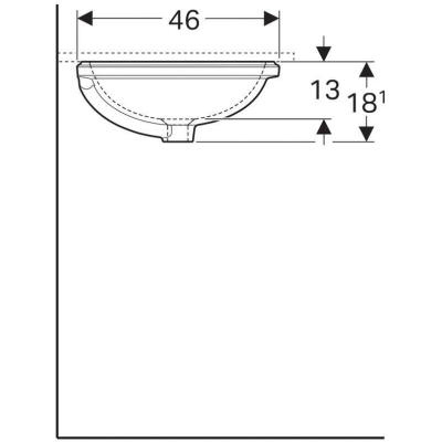 Раковина встраиваемая GEBERIT VariForm 61х46 500.756.01.2. Фото