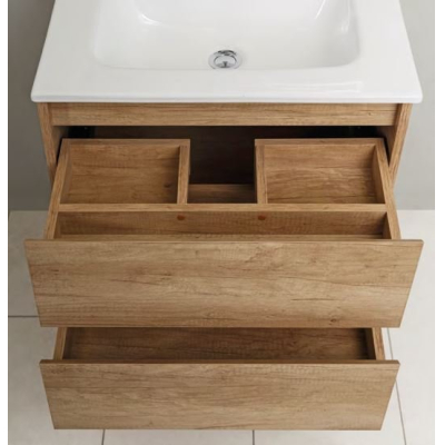 Тумба под раковину подвесная BELBAGNO KRAFT-700-2C-SO-RNN Rovere Nebrasca Nature. Фото
