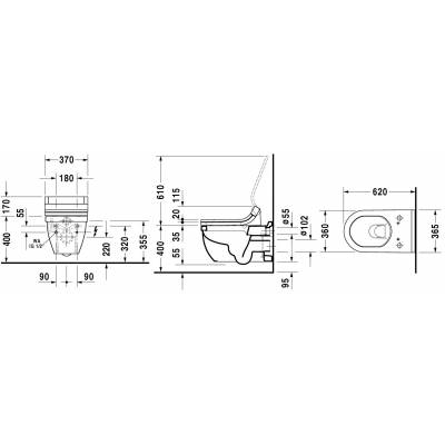 Унитаз подвесной DURAVIT Starck 3 Senso Wash 2226590000. Фото