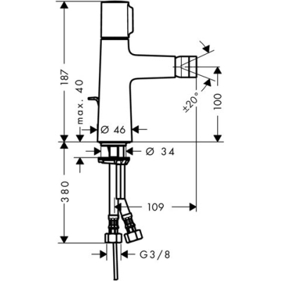 Смеситель для биде Hansgrohe Talis Select S 72202000. Фото