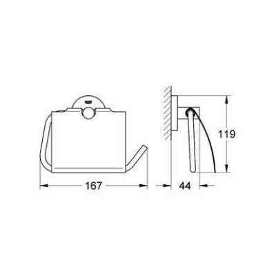 Бумагодержатель GROHE Essentials 40367001 для ванной комнаты. Фото