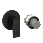 72658670 HANSGROHE Rebris E смеситель для душа (внешняя и скрытая часть), матовый черный 72658670 HANSGROHE Rebris E смеситель для душа (внешняя и скрытая часть), матовый черный. Фото