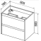 Тумба под раковину подвесная BELBAGNO KRAFT 39-600/390-2C-SO-PP Pino Pasadena. Фото